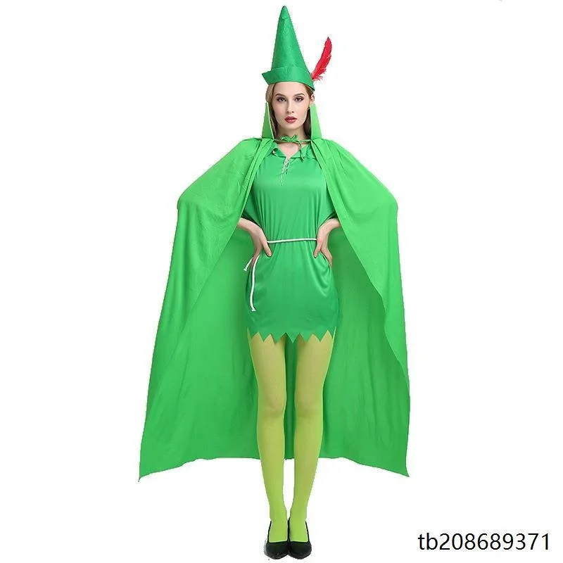 زي أميرة الجني الأخضر للهالوين، عباءة ساحرة، زي مهرجان الكريسماس، أداء مسرحي، زي تقليدي عرقي للنساء