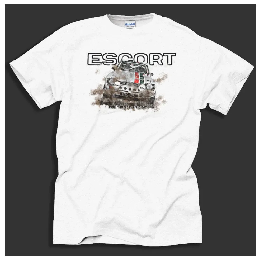 Mk1 Escort Rallying Rac Winner American Car Retro Racing Car Tee for O-Neck Tops Male New Fashion for Short Sleeve Suit Shirt