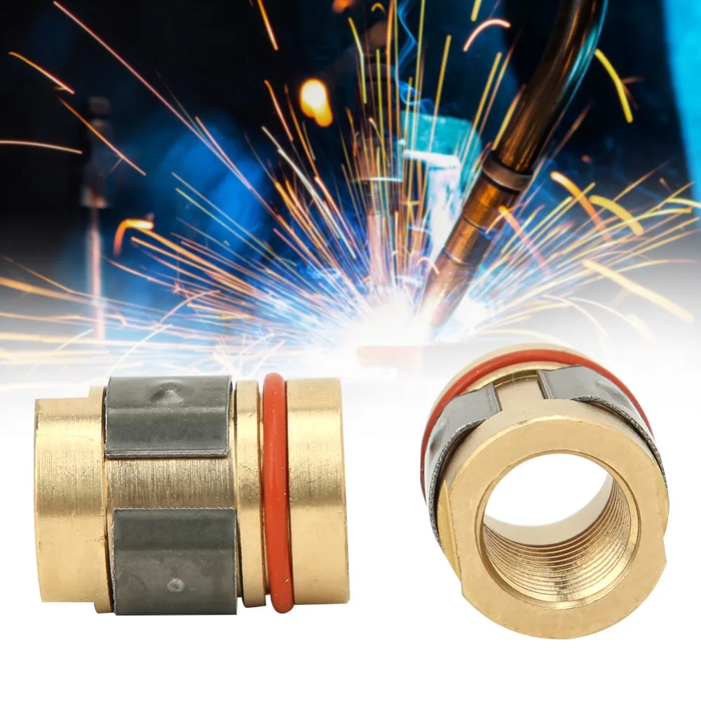 2pcs 169729 Model MIG Welding Nozzle Replacement Tips Gold Welding Gun Adapter Brass MIG Nozzle Adapter MIG Welding