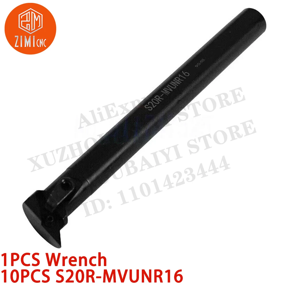 1 buah S20R-MVUNR16 Mesin Bubut CNC Internal Batang Bor Tempat Alat Putar Untuk VNMG1604 alat CNC mesin bubut logam mekanis alat pemotong