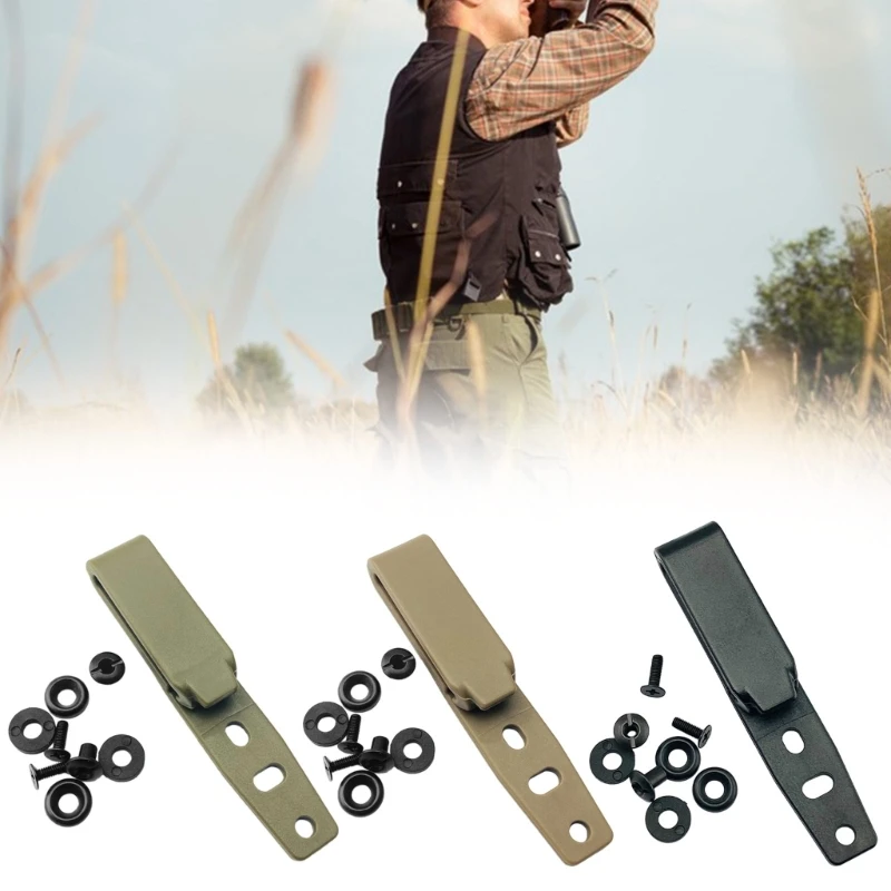 Knife Back Holsters Scabbard Back Clip Waist Clip Knife Sheath K-Sheath Waist Clip Outdoor Knife Sheath Back Clip Set 24BD