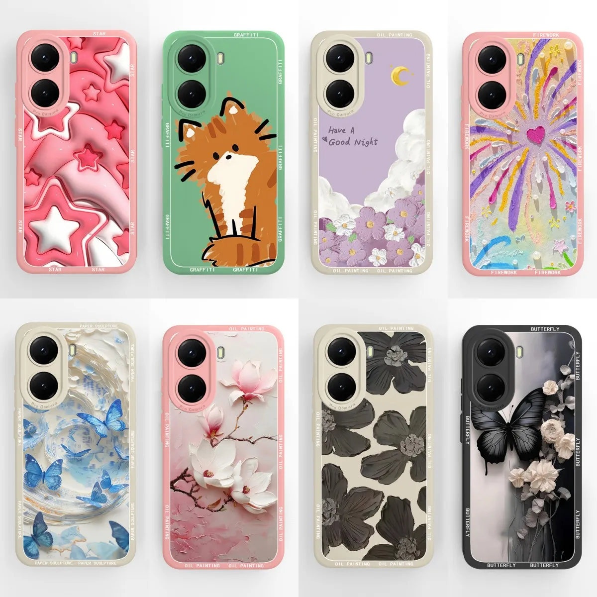 Fall Für Xiaomi Poco X7 Pro 5G Cartoon Katze Hübscher Schmetterling Weiche Silikon Stoßfest Stoßstange Abdeckung Für XiaomiPocoX7 X7Pro Fundas