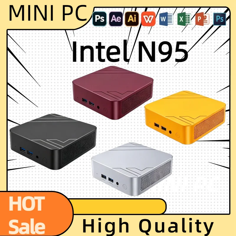 Mini PC Intel Core N95 Windows  16GB RAM 1TB SSD PC Gamer Computer Dual WIFI 6 BT5.2 4K HD Mini Gaming Pc Desktop