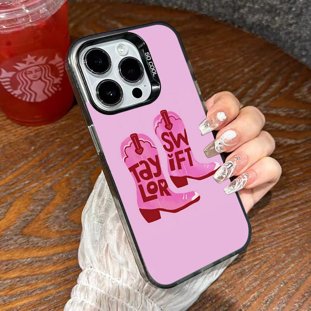 T-TaylorS TTPD S-SwiftS Tortured Phone Case For IPhone 16 15 14 13 12 11 Pro Max Plus Color Shockproof Back Silver Cover view 6