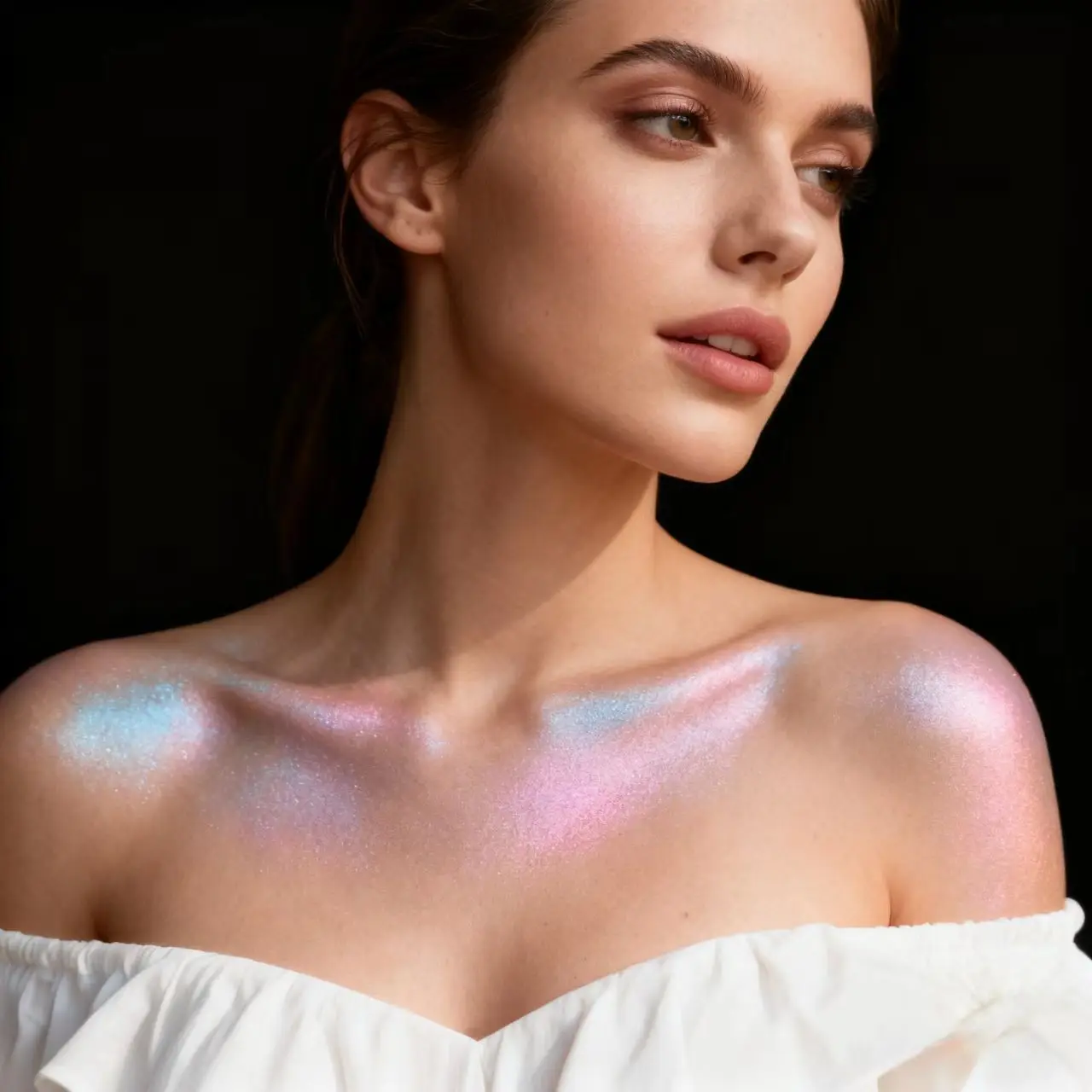 Brightening highlight body decoration supplies blue glitter pink eye shadow