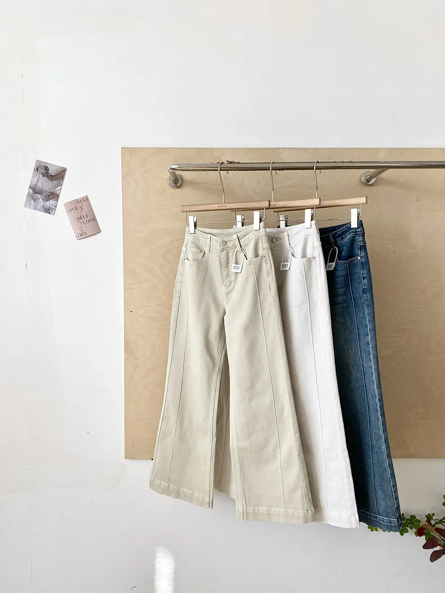 

Spring 2026 High Waist Slimming Commuter Style Chic Simple Women's Jeans High Quality Polyester Fiber Casual Loose Fit