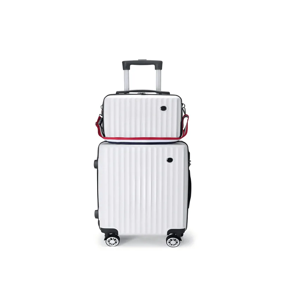 

Дорожный набор из 2 предметов: стильный косметичка и чемодан размером 14 дюймов и 20 дюймов, оснащенный кодовым замком и большой