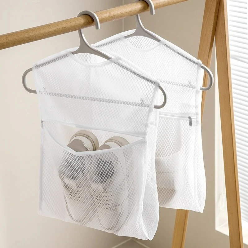 5pcs Pillow with A Drying Net and Zipper, Outdoor Balcony Slipper and Sports Shoe Drying Rack