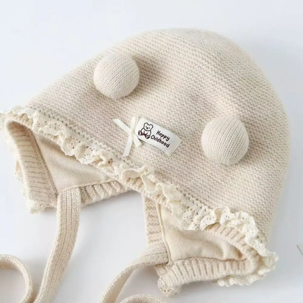 

Breathable Winter Baby Crochet Hat 3-42 Months Solid Color Baby Ear Protection Cap Thermal Windproof Toddler's Knitted Hat