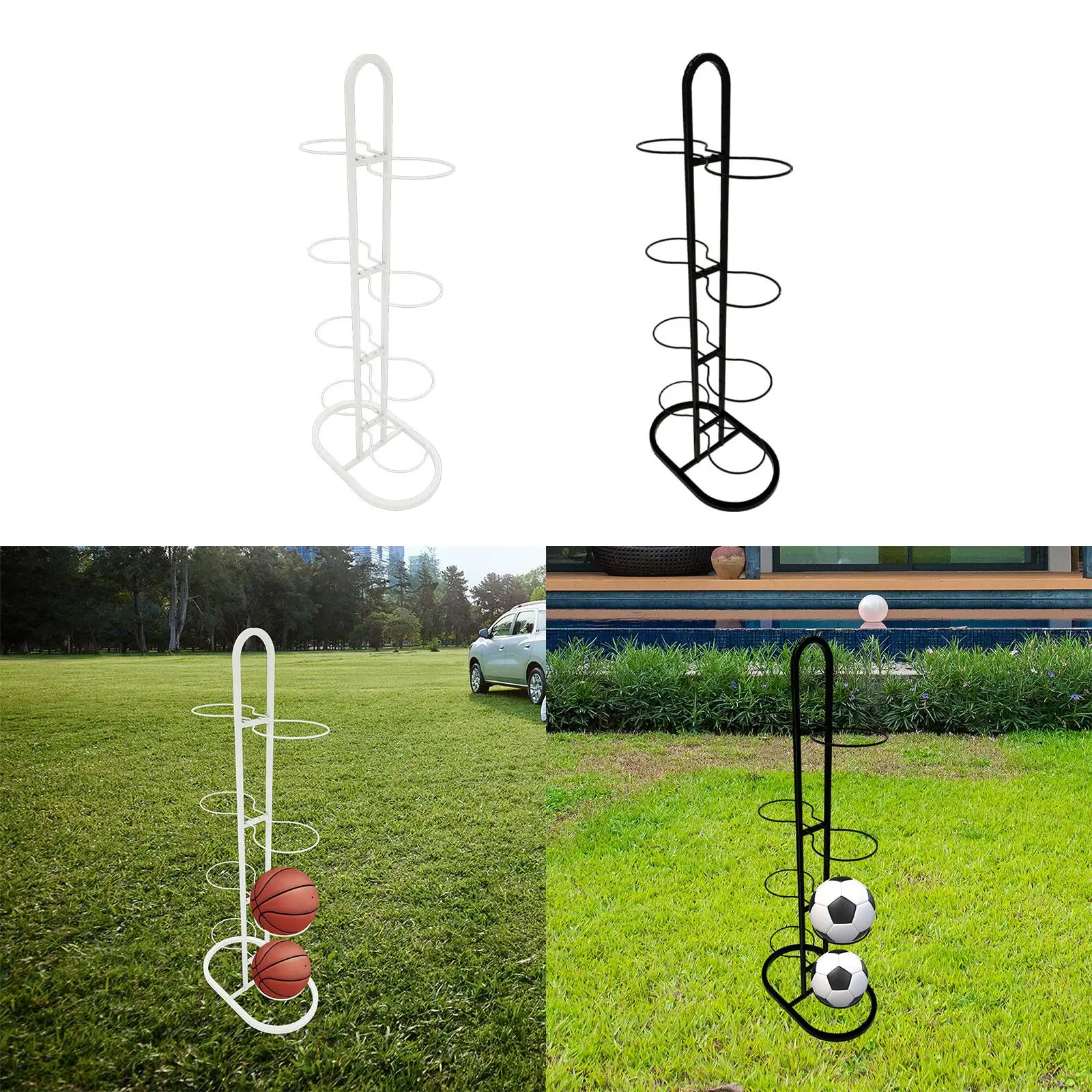 

8 Tier Ball Organizer Vertical Stand for Living Room And Sports