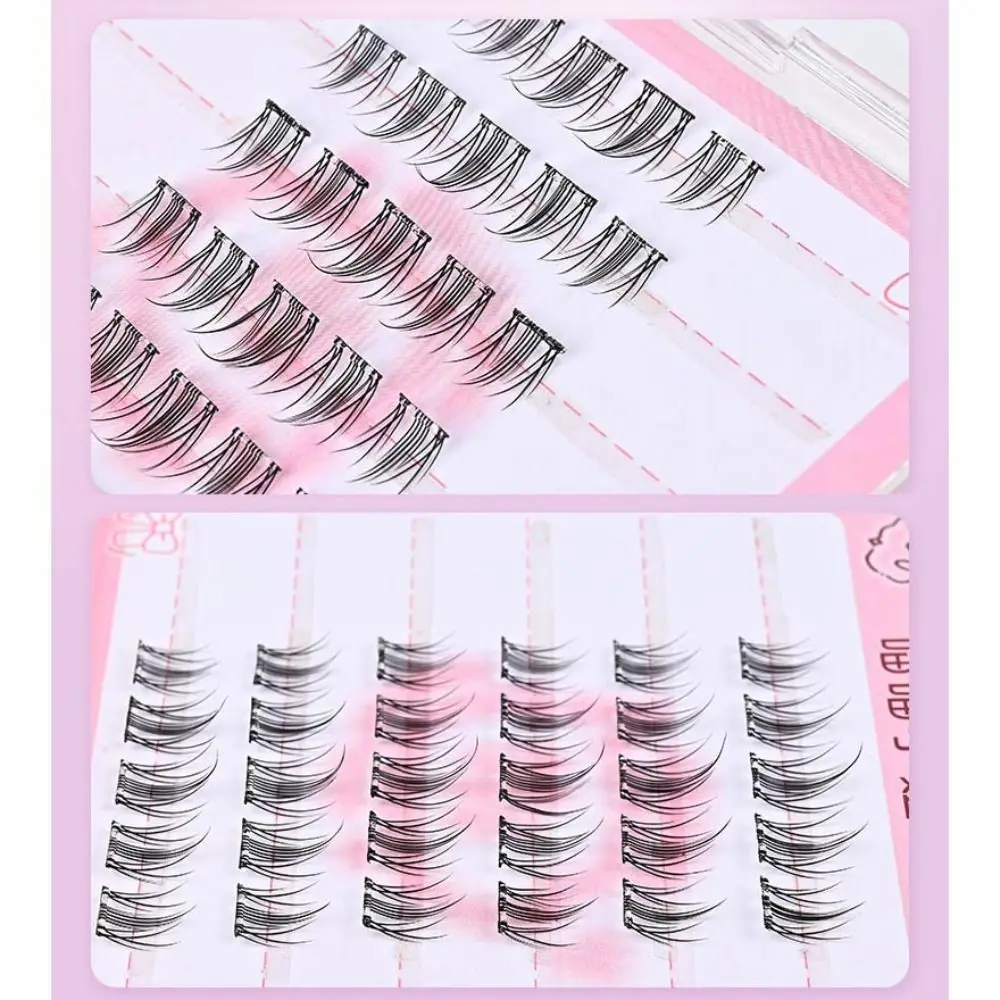 Mit Gelee-Klebestreifen, 3D-Falsche Wimpern, kleberfrei, Anime, Cosplay, Manga-Wimpern, mehrere Stile, nacktes Make-up