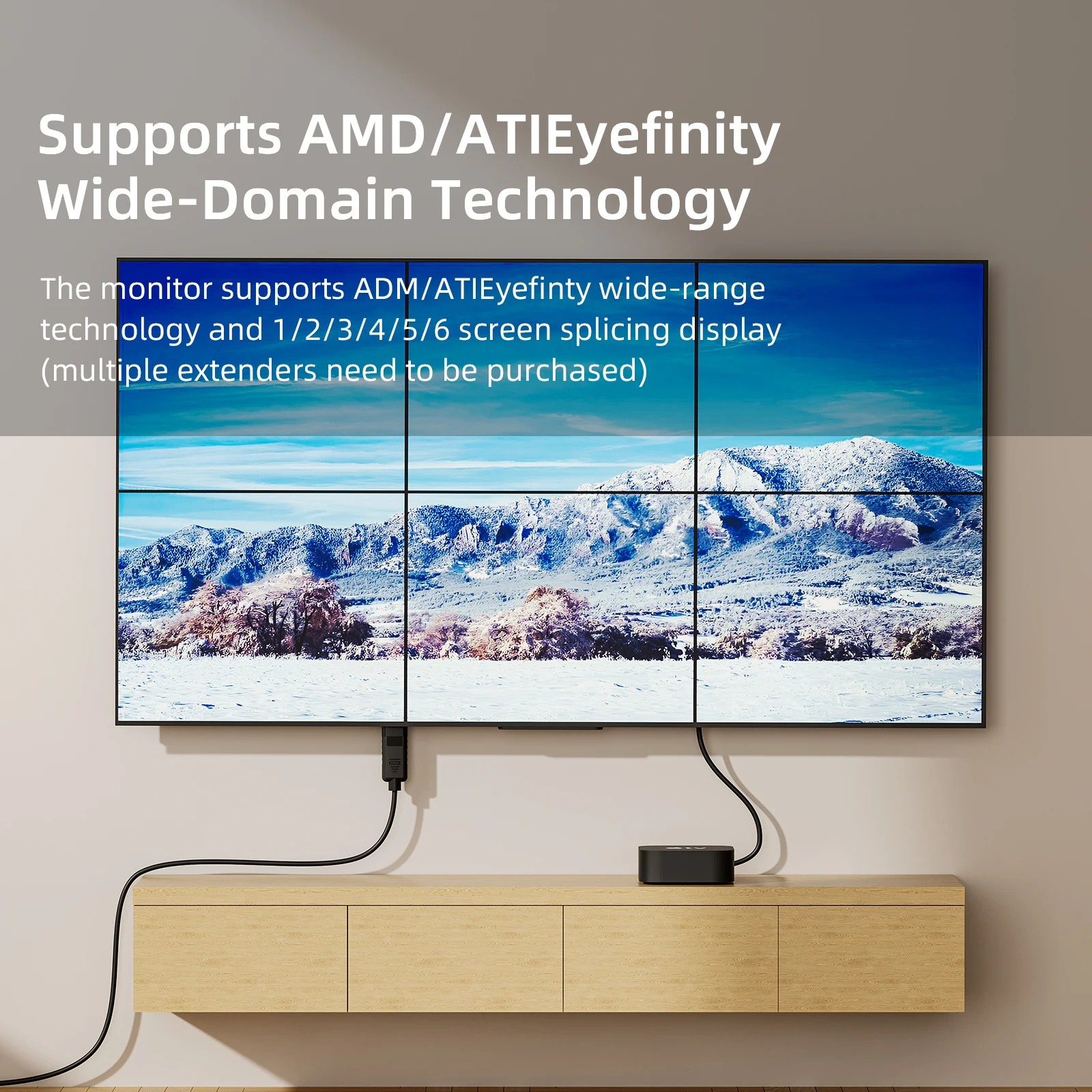 محول DisplayPort النشط إلى HDMI 8K/60 4K/144، مضفر، للكمبيوتر الشخصي والكمبيوتر المحمول وسطح المكتب وحدة معالجة الرسومات Nvidia وAMD، يدعم Eyefinity