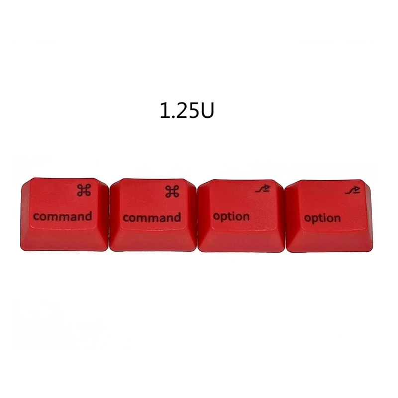 E65A PBT Keycaps MAC-style Command Option Keys Dye-Sub Cherry MX Key Caps 1.25U for MX Switches Mechanical Gaming Keyboard