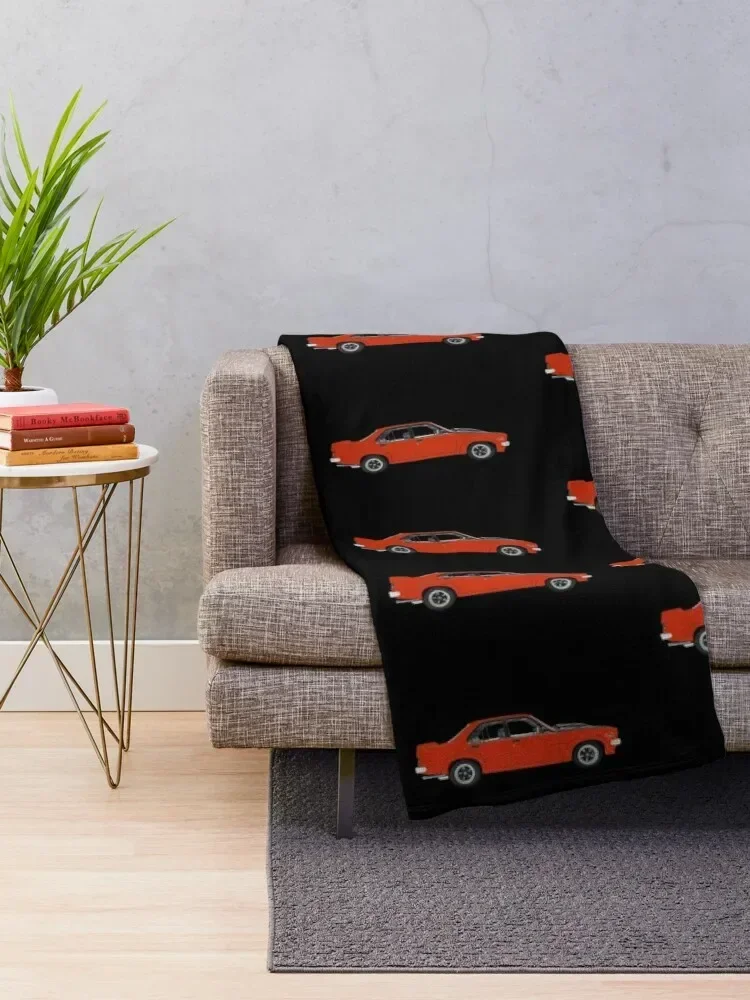 LH Holden Torana SLR/5000 1974 Salamanca Red on Black Throw Blanket Nap Stuffeds Blankets