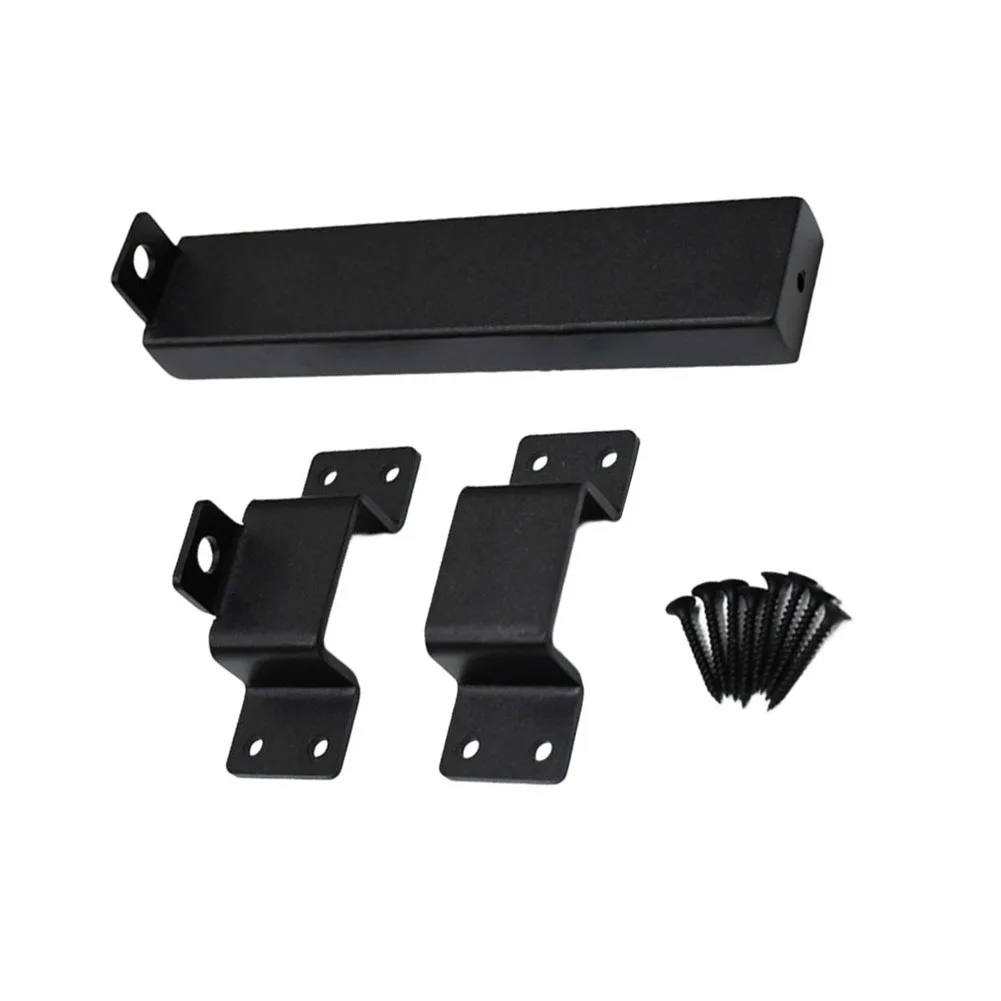 

7.5 Inch Matte Black Sliding Gate Latch with Rust Resistant Design for Fences Farms Gardens Sheds Barns and Doors
