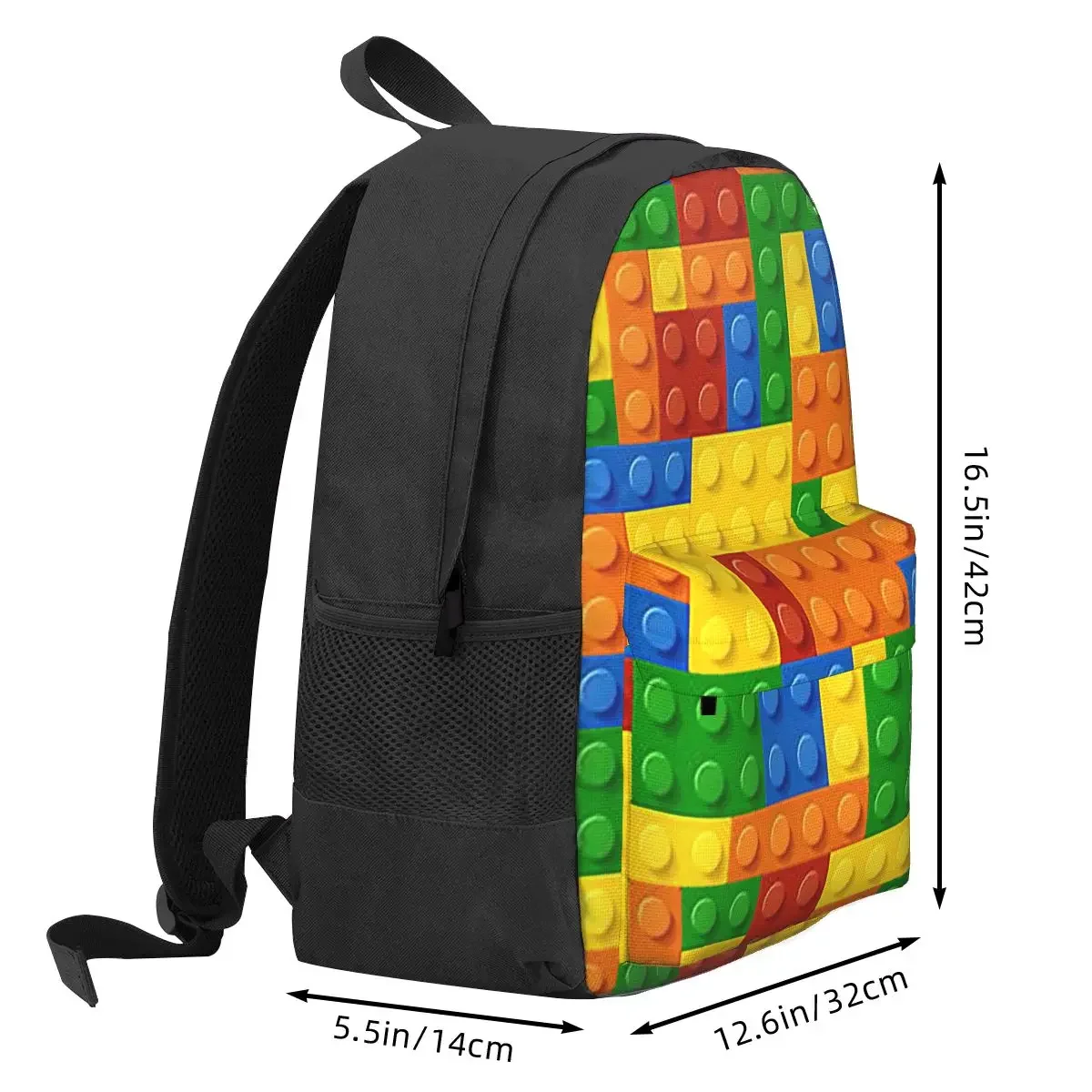 Building Blocks Construction Brick Backpack Student BookBag Kids School Bag Laptop Shoulder Bags for Men Women