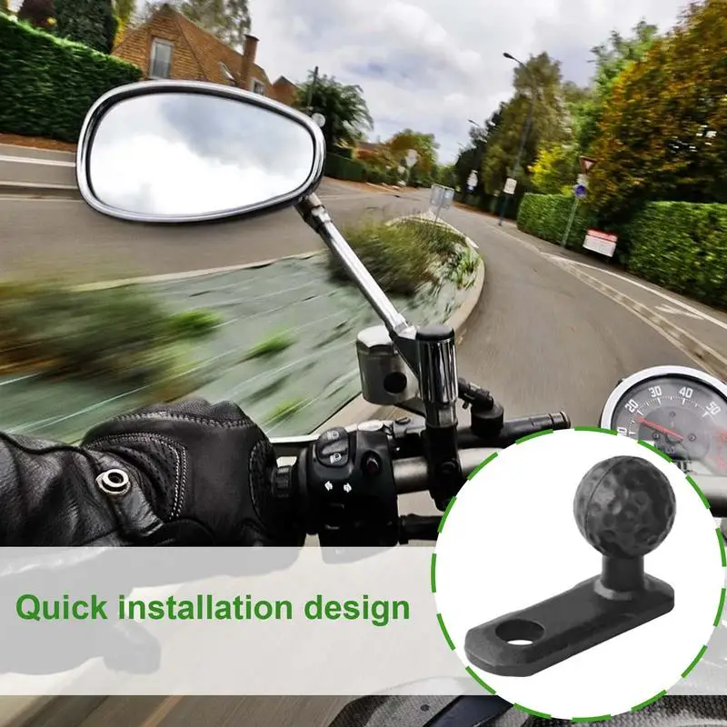 Angled Head Adapter Ball Base Angled Shock Absorbing Sturdy Alloy Ball Base Motorcycle Phone Holder Cycling Accessories for Bike image 2