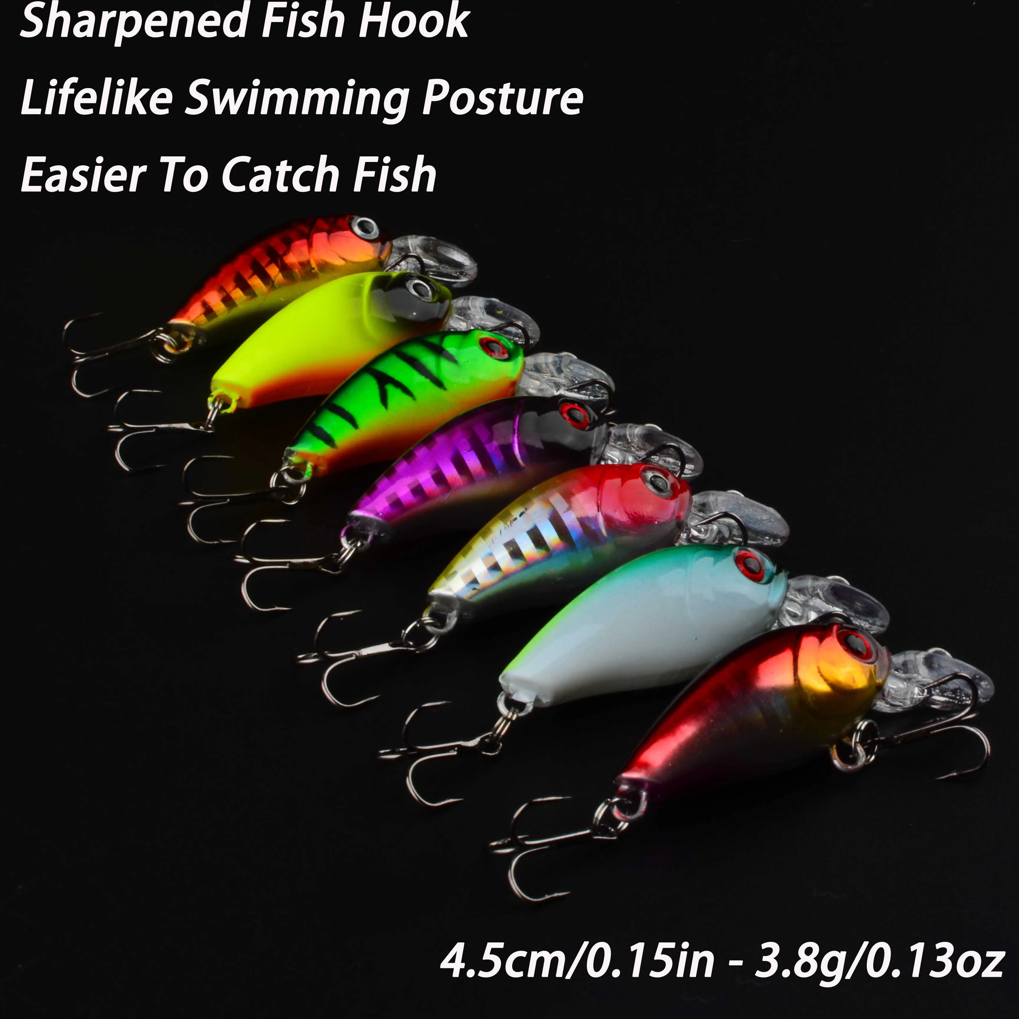 1pc Hard/Fake/Artificial/Crank Bait Mini Crankbait/Carp Fishing Lure Sets 4.5cm 3.8g Floating Minnow Wobblers For Pike/Fish/Bass