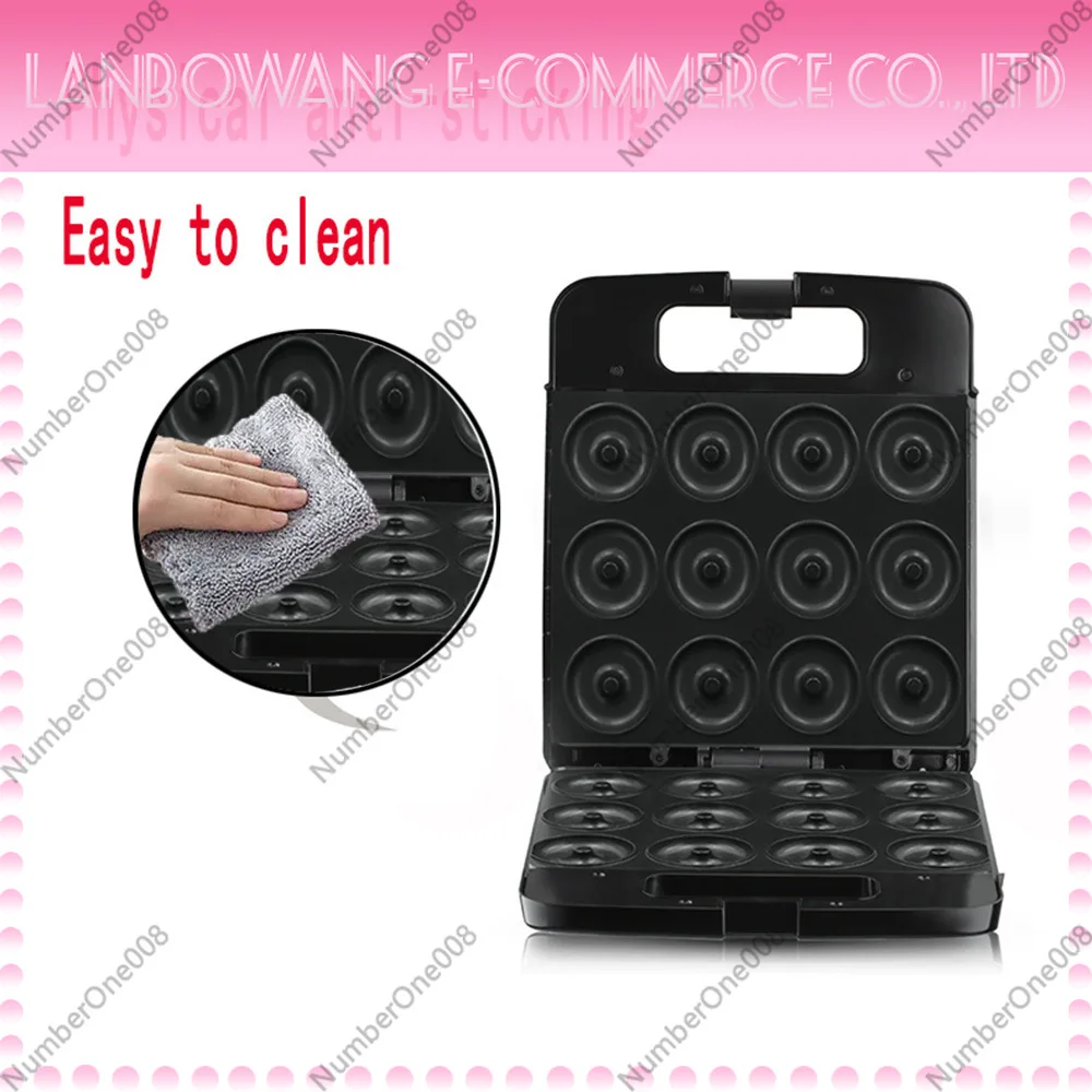 110V US Plug 12-Hole Donut Maker Double-Sided Non-Stick Cake Pop Machine