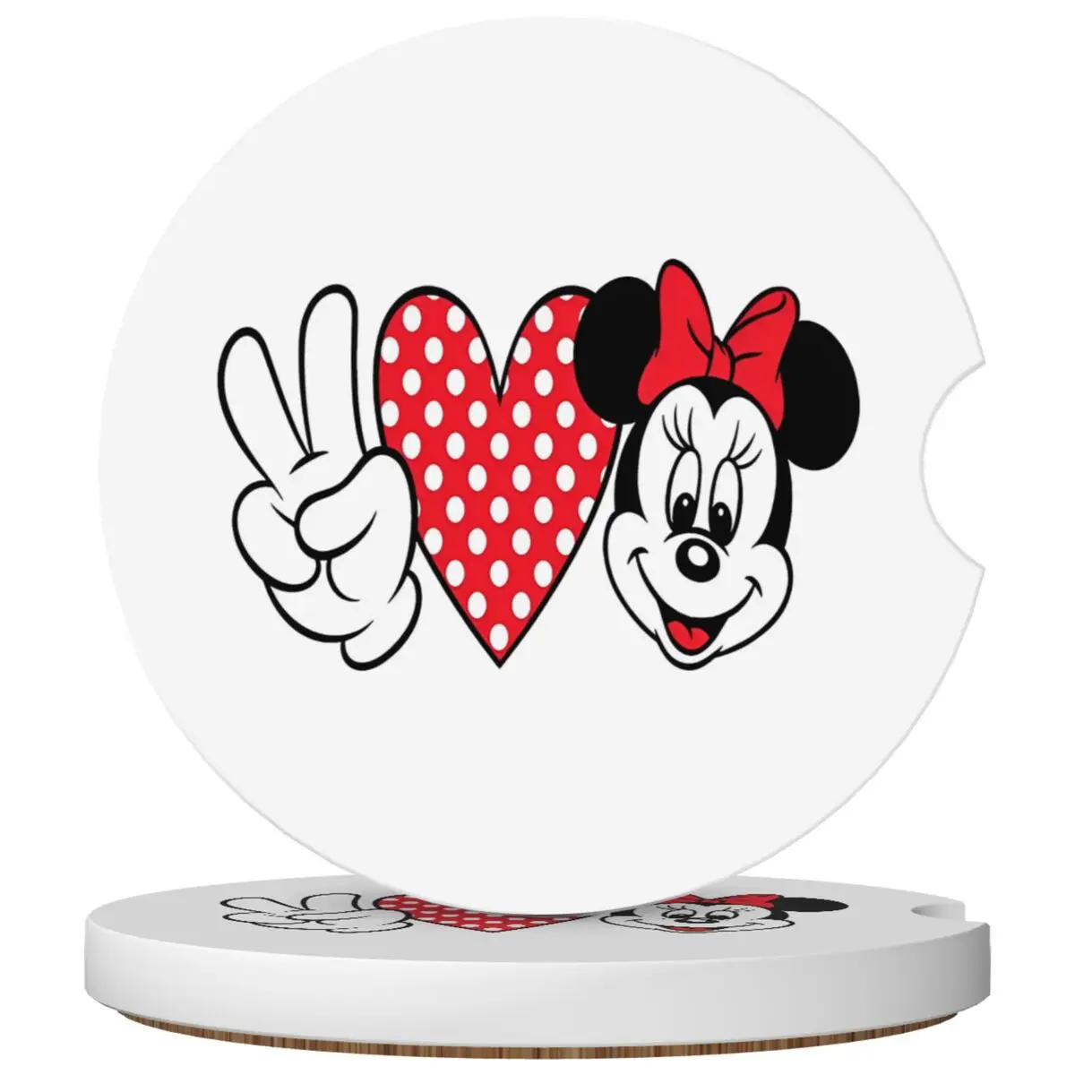 Minnie Mouse Mickey Car Coasters 2 Pack for Cup Holders 2.56