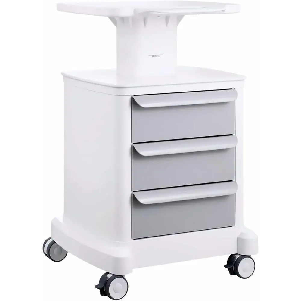 

White Heavy-Duty Medical Cart - Rolling Lab Cart for Clinics, Hospitals, and Offices, 110lb Capacity