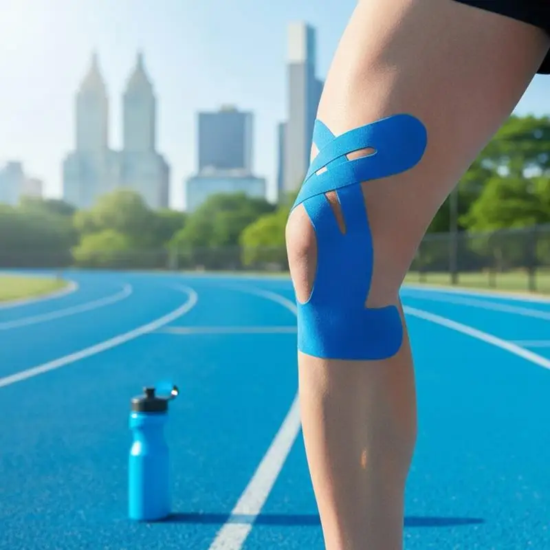 Kinesiology Tape 5Pcs Sweat-Resistant Non-Irritating Sports Tape for Knee Stability Running Cross Training Gym