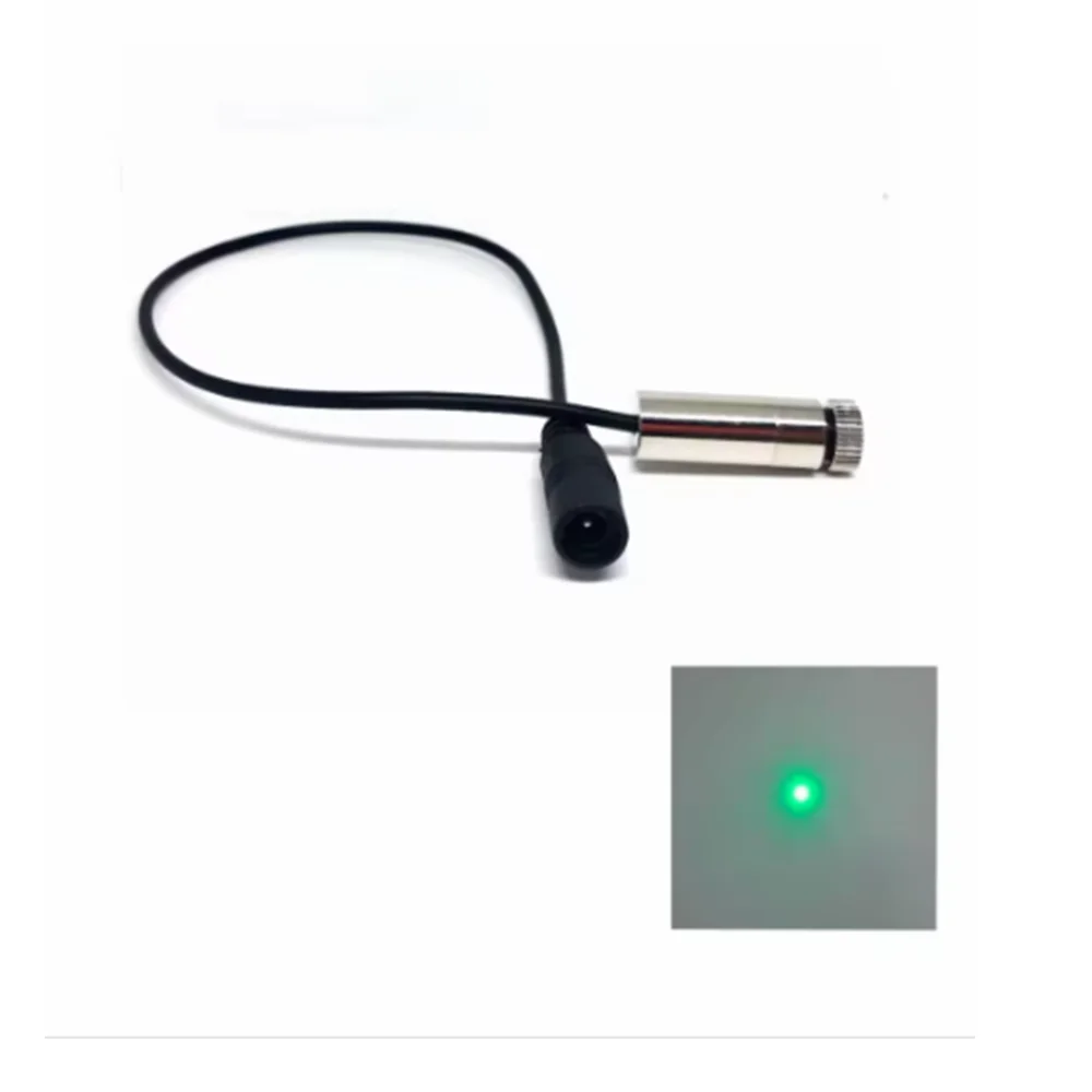 Módulo láser de punto/línea/cruz verde enfocable ajustable 515nm 520nm 10mw-AC + adaptador