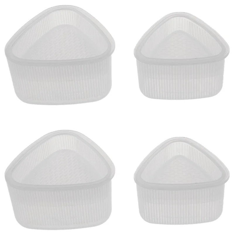 A02M-4 Pcs Triangular Form Sushi Mold Onigiri Rice Ball Frame Food Mould Decorating Tools