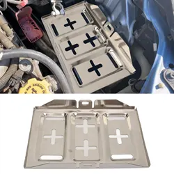 Car Universal Battery Mounting Tray Stainless Steel Battery Tray Kit Sturdy Easy Installation Bracket Holder Tray Kit Accessory