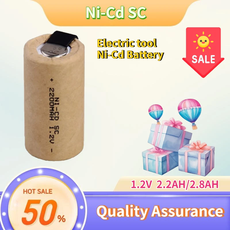 Ni-MH battery SC 2200mAh screwdriver electric drill strong flashlight rechargeable drill 1.2V Sub C Ni-Cd SC2800 lithium battery
