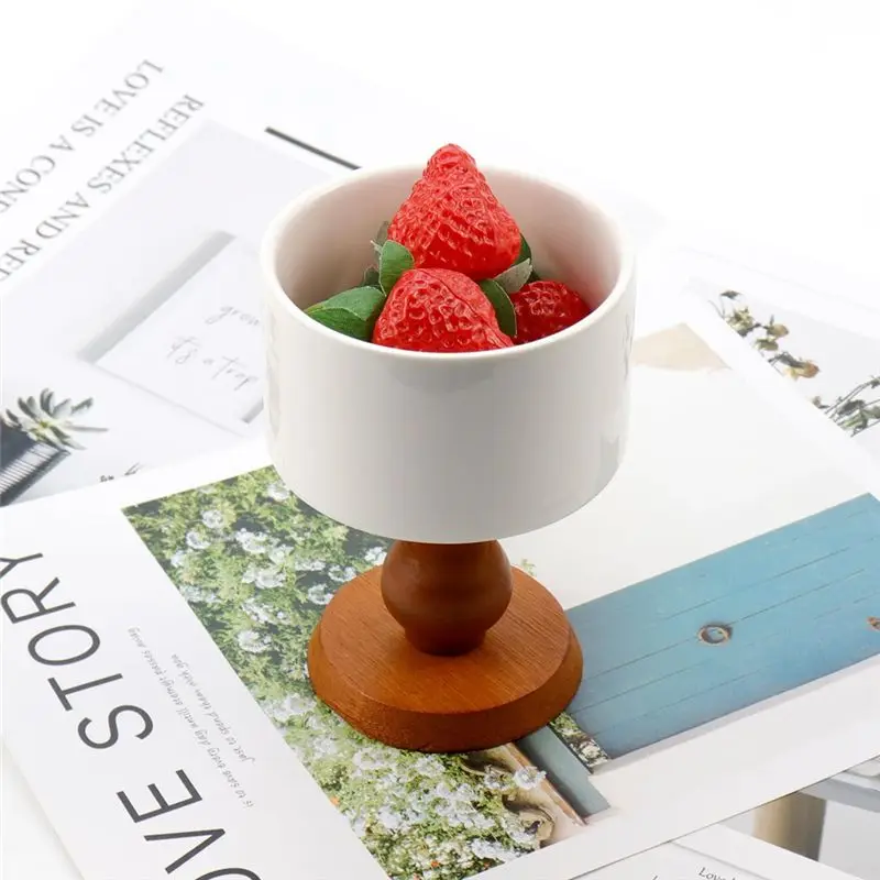 M12K- Dessert Bowls Retro Goblet French Ice Cream Cup Pudding Dessert Bowl Elegant Design For Parties