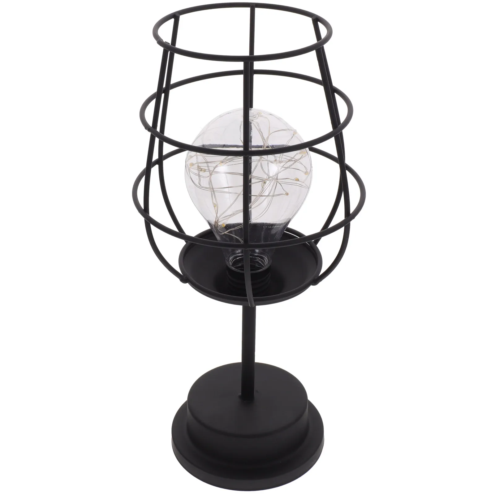 

Wine Cup Shape Night Lamp Powered Iron ABS Material Decorative Night Light for Bedroom Living Room Home Bar Small Size