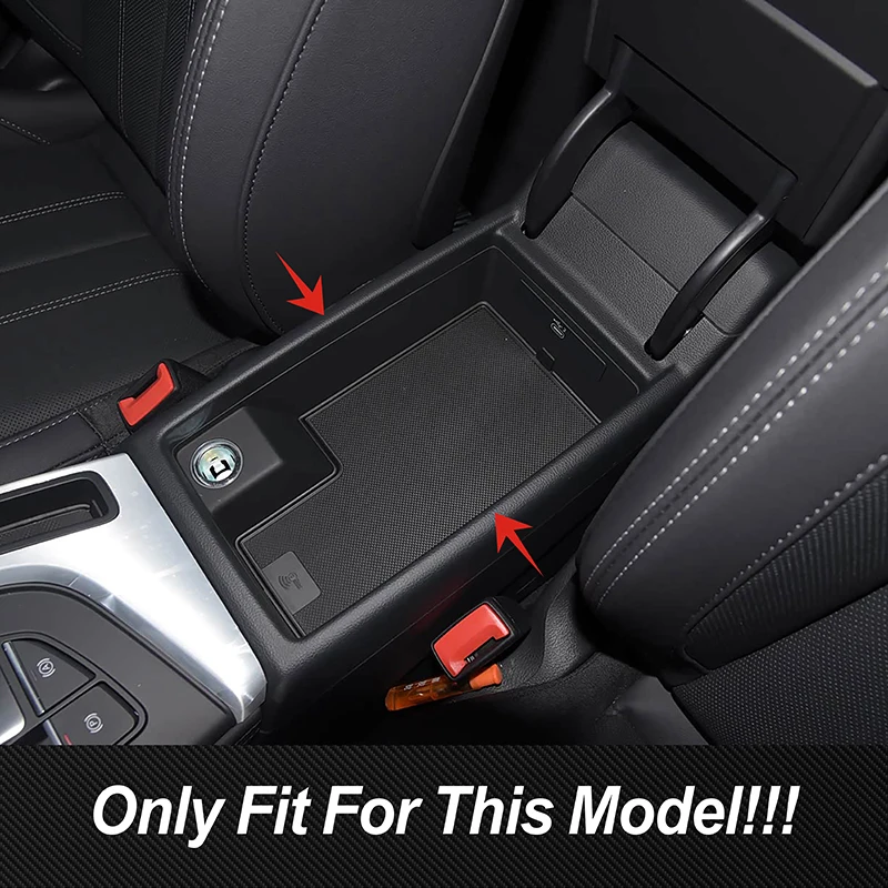 Car Styling Center Console Armrest Storage Box For Audi A4 B9 2017-2022 Black Interior Accessories