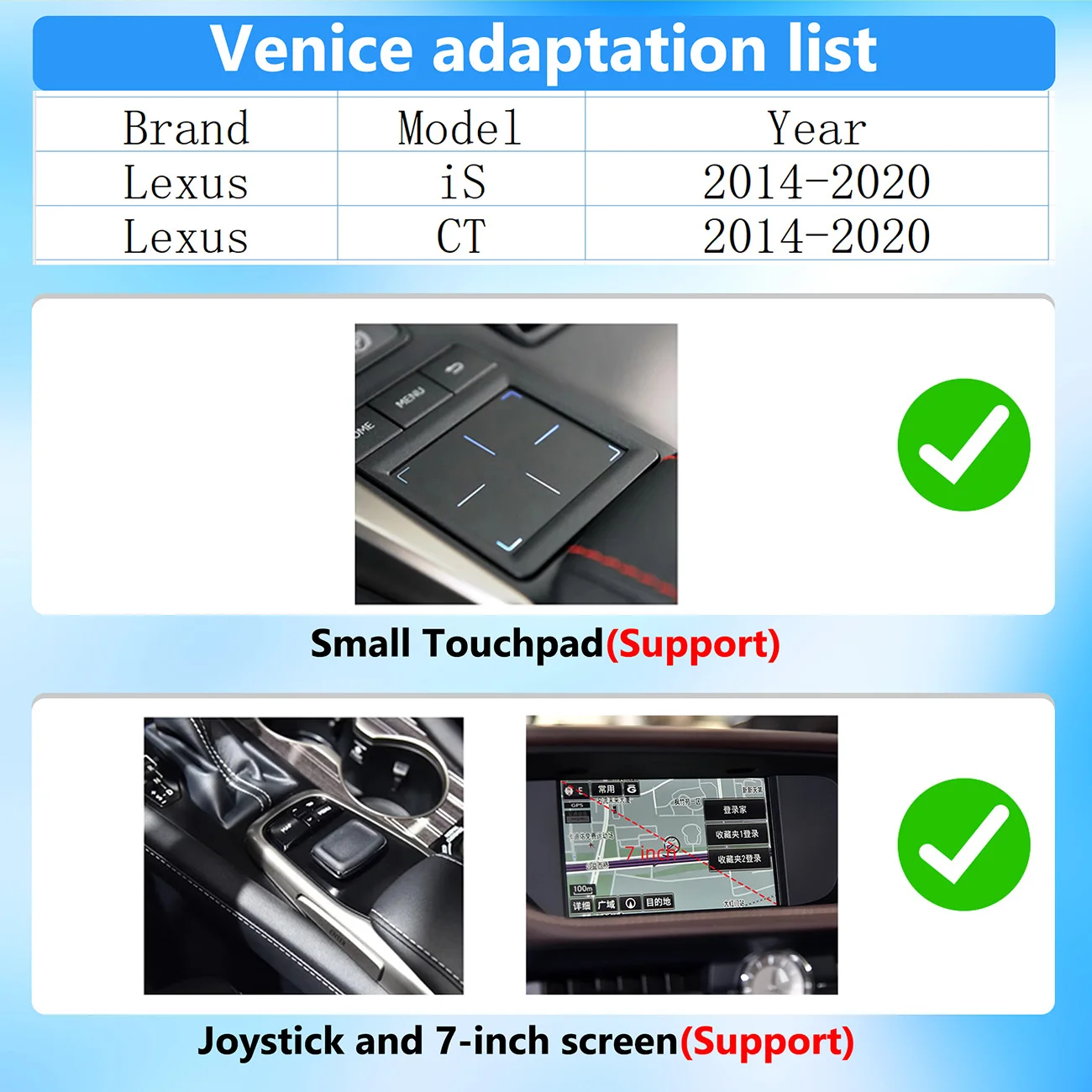 وحدة CarPlay اللاسلكية لكزس IS CT 2014-2020 لوحة اللمس الصغيرة أو عصا التحكم مع أندرويد Auto AirPlay Car Play CMS Support YT #2