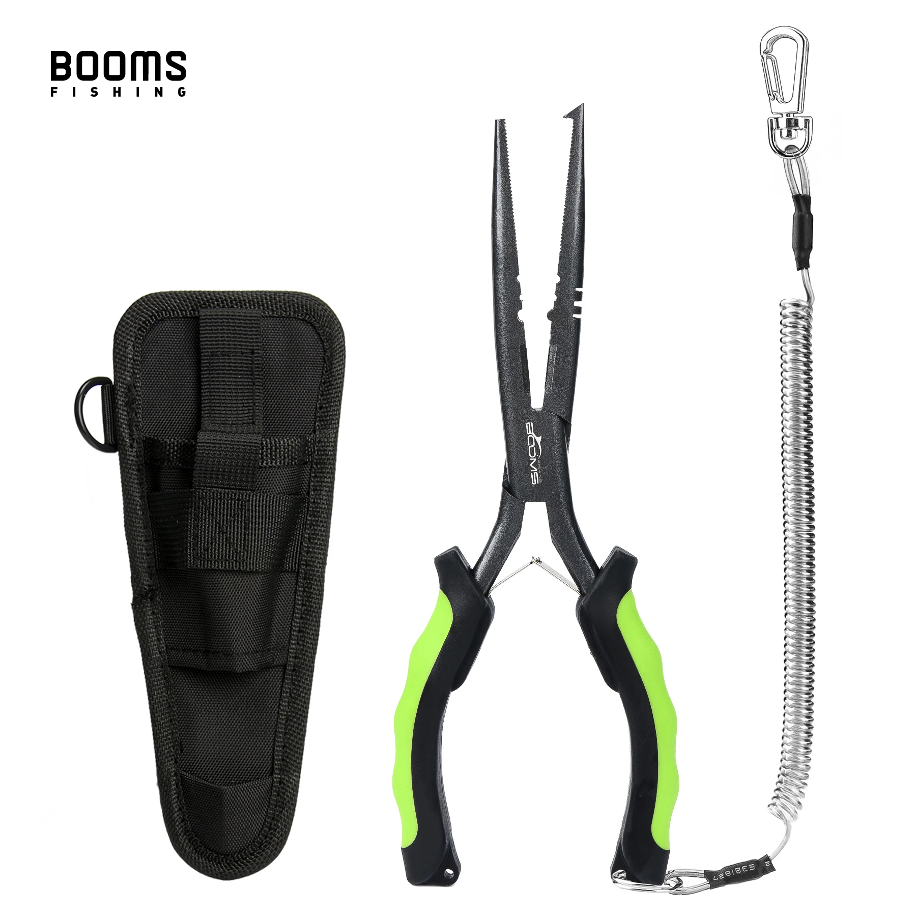 

Booms Fishing F03 Multifunction Fishing Pliers Tools 23.5cm Straight Long Nose Stainless Steel Line Cutter Scissors Tools