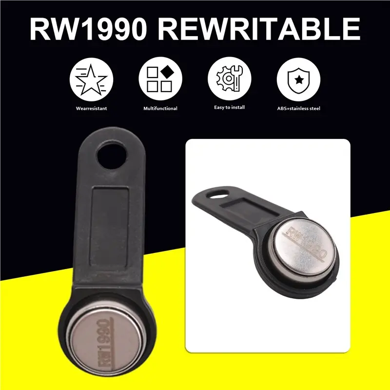 LXYB18B 10Pcs Rw1990 Rewritable Rfid Tm Touch Memory Key Ibutton Information Button Electronic Smart Key Card