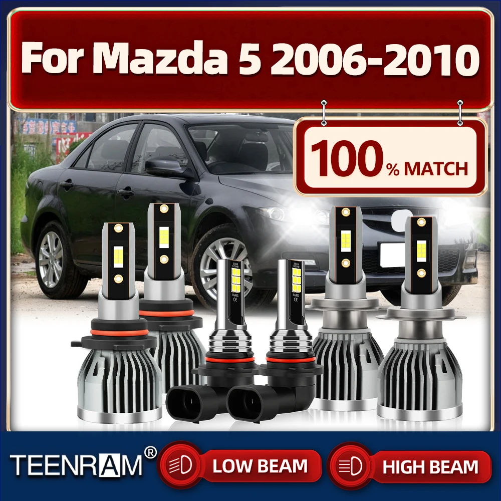 

LED Headlight Bulb 360W High Power Car Lights 6000K White High Low Beam Fog Lamps 12V 24V For Mazda 5 2006 2007 2008 2009 2010