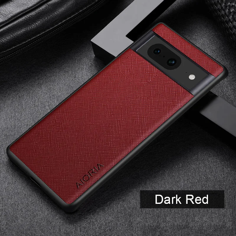 Case for Google Pixel 6 7 7A 8 Pro 6 6A 5G funda cross pattern Leather phone