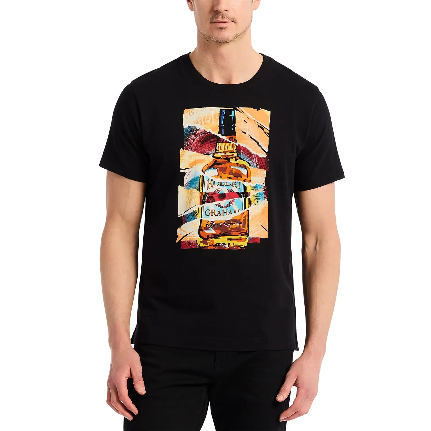 Robert Graham Whiskey Wisdom Graphic Tee High-end Luxury Unisex Style Both of Men and Women