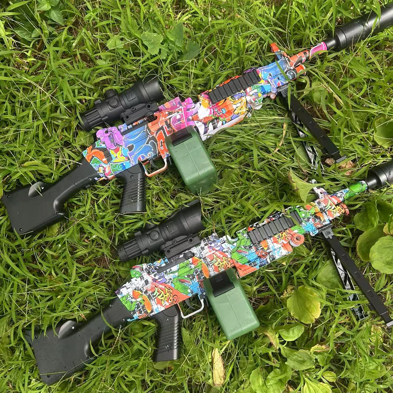 M249 Rivista manuale per alimentazione inferiore Pistola giocattolo Lancia palline di gel da 7-8 mm Giocattolo per ragazzi Gioco all'aperto genitore-figlio Stesso modello