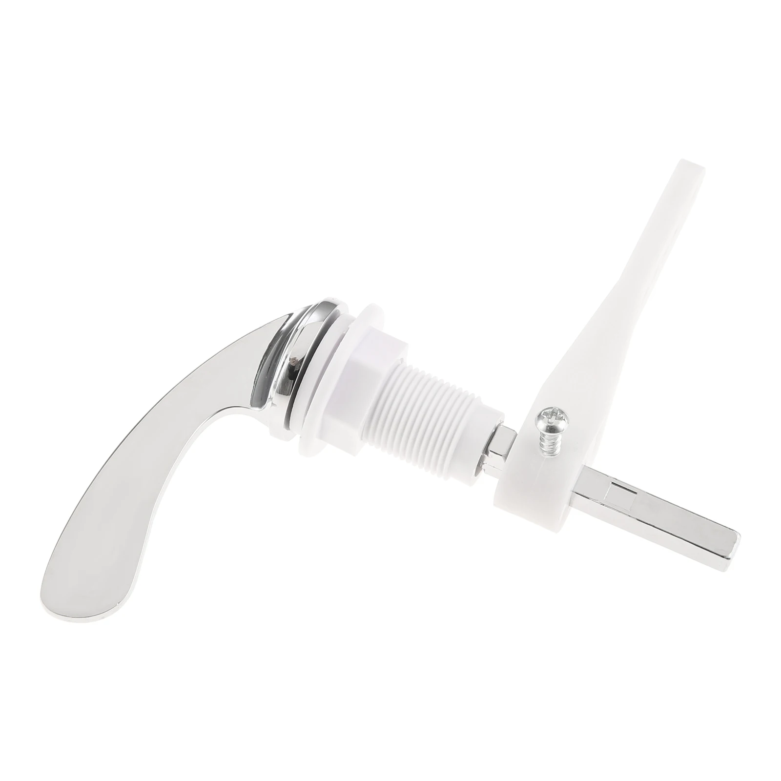 1PC Zinc Alloy Toilet Flush Handle Replacement Adjustable Arm Fits Mounting Holes Roughly 19–35mm For Household Shared Bathroom