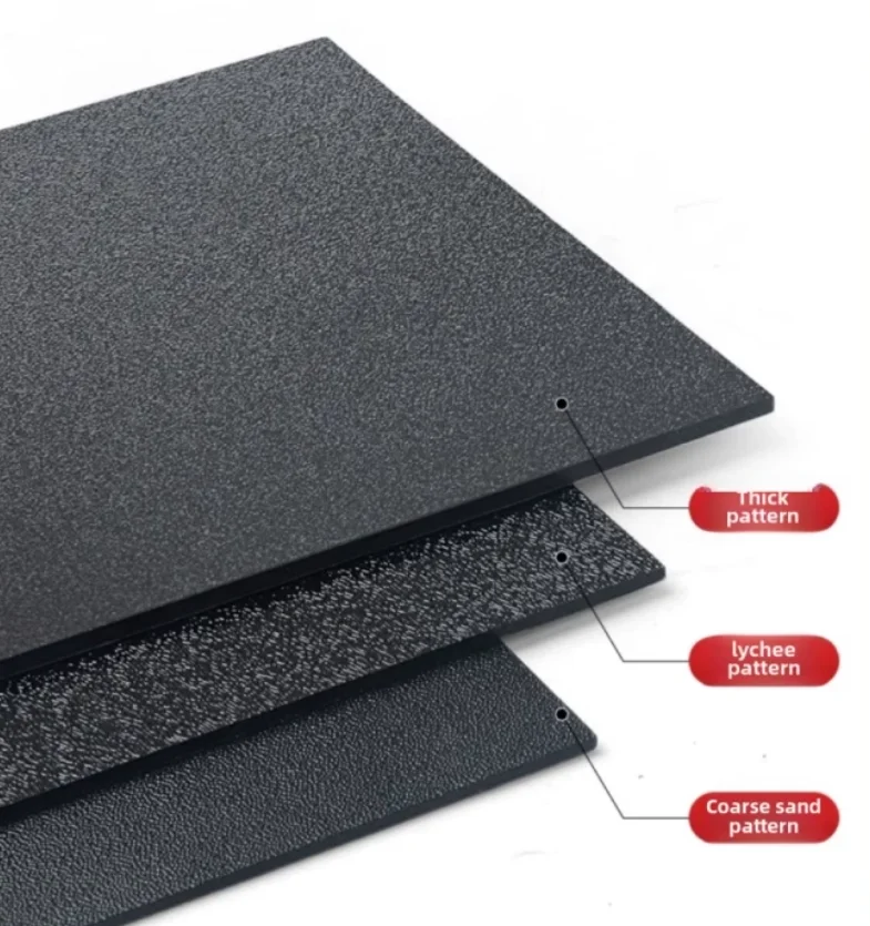 Frosted ABS Board Black Coarse Fine Texture 0.5 0.8 1 1.5 2 3 4 5mm Thick DIY Tool