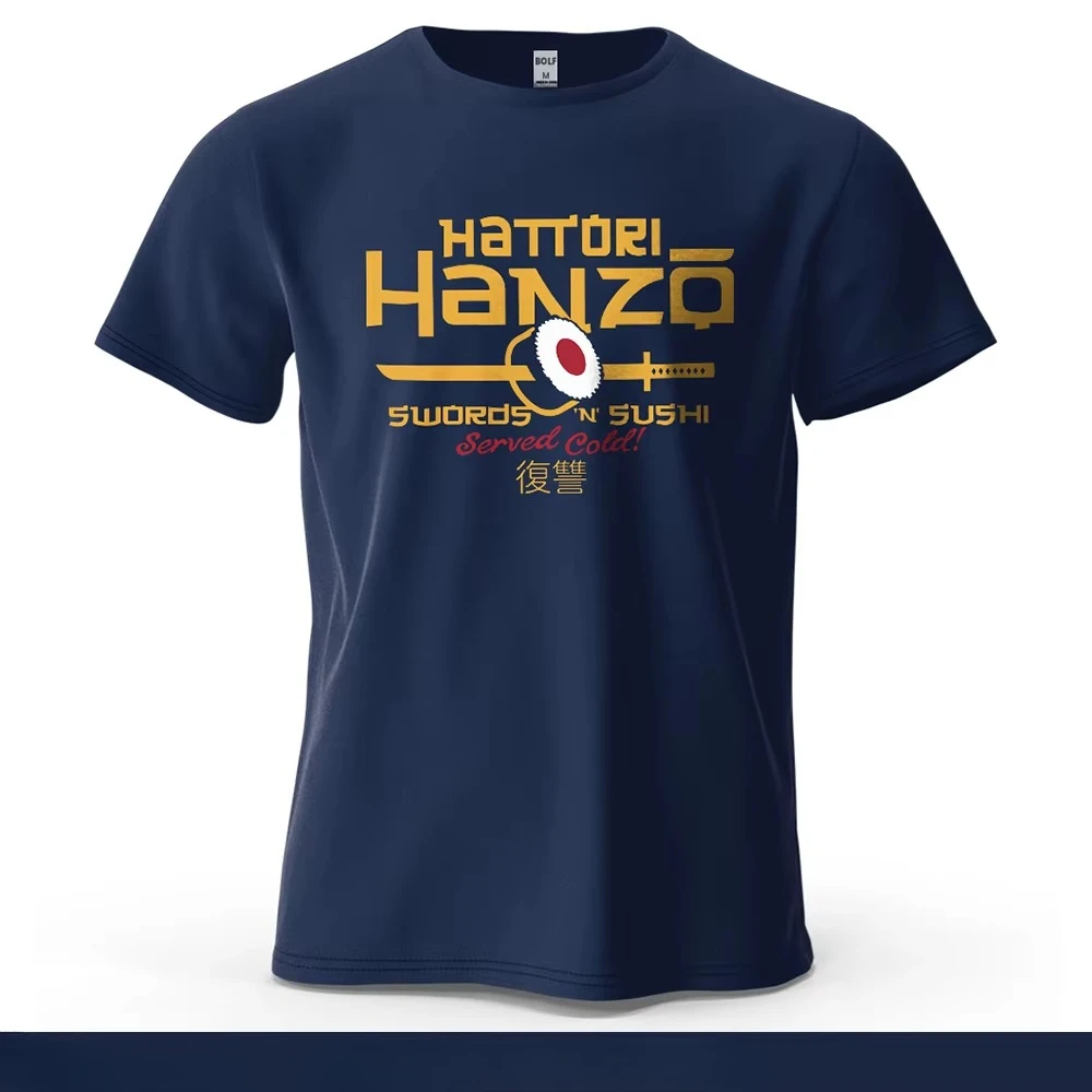 2026NEW Hattori Hanzo Printed Men's T-Shirt 100% Cotton Oversized Anime Fashion Graphic Tees for Women Tops Streetwear Y2K