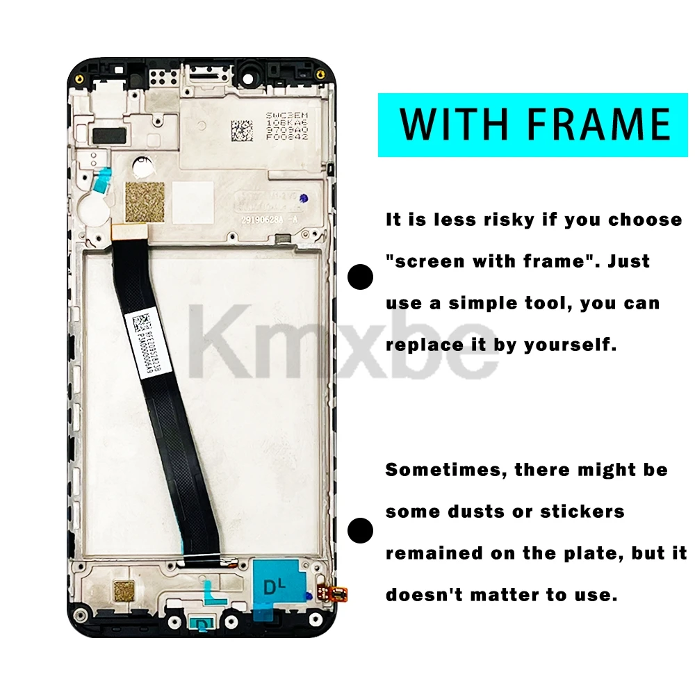 5.45 "LCD dla Xiaomi Redmi 7A wyświetlacz ekran dotykowy Digitizer zgromadzenie z ramką dla Redmi 7A MZB7995IN wymiana wyświetlacza