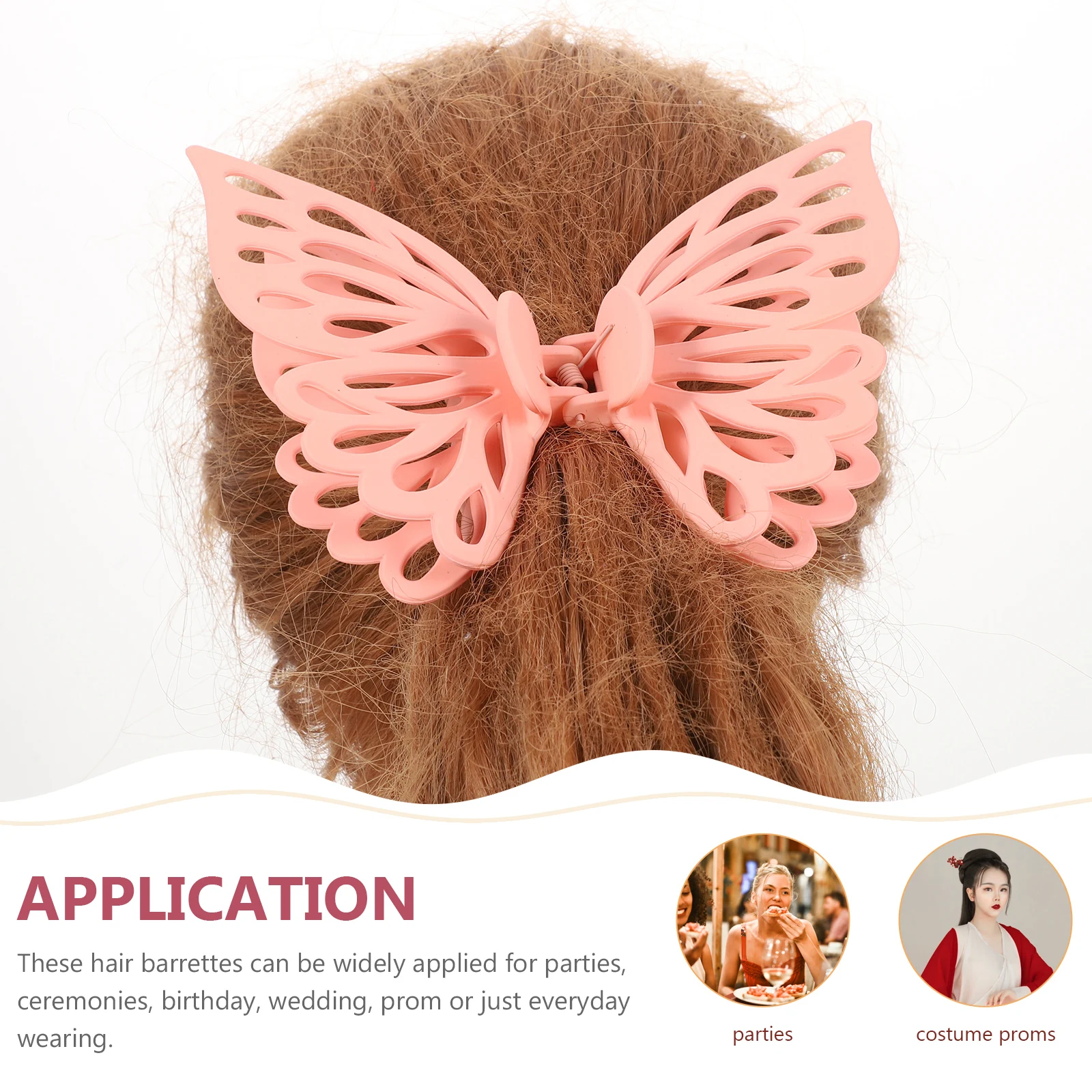 

2pcs Butterflies Clips Large Barrettes For Clips For Long Women Long Thick Hair Jaw Clip Hair Accessories Pack