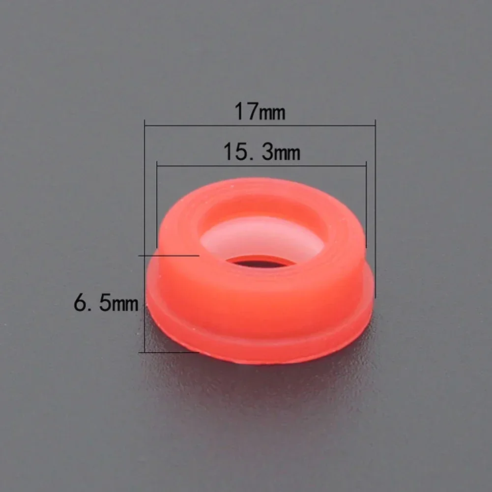 10pcs Valve Core Silicone Seal Core Bench Leak Ring Practical Hardware Accessories 17*6.5MM Toilet Angle Valves Sealing Ring