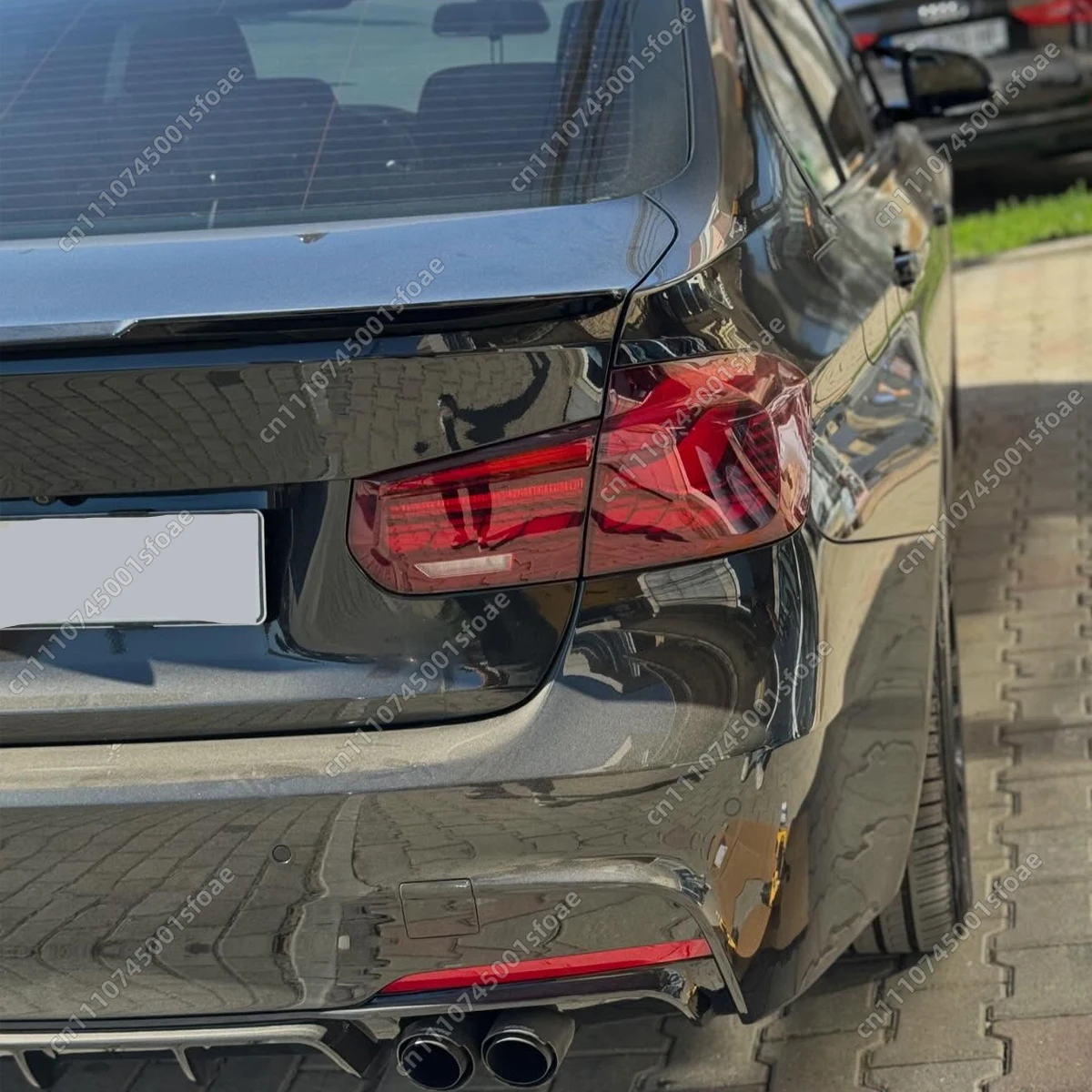 2Pcs Rear Side Bumper Spoiler Protector For BMW F30 M Pack 2012-2019 Glossy Black Car Cover Sticker Diffuser Body Tuning Parts