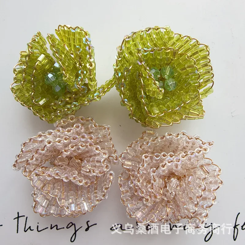 Spring Summer Forest Beaded Flower Shoe Charms for Clogs Clothing Embellishment All Season Versatile DIY Beaded Buckle Premium