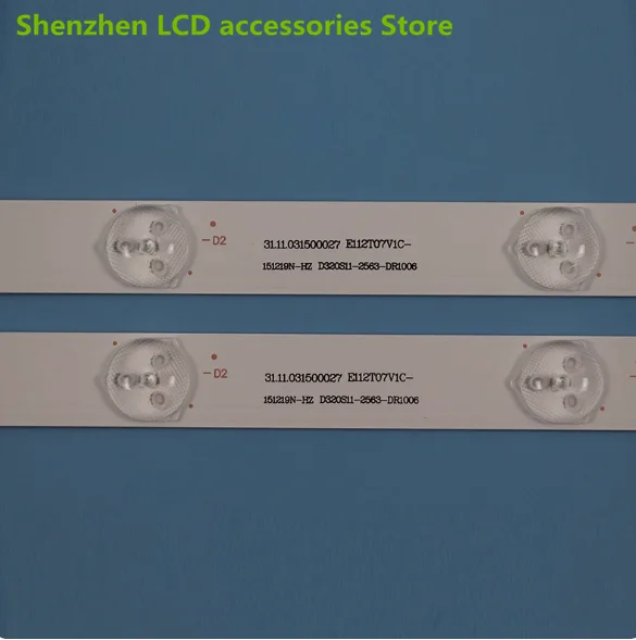 لSJ.HZ.D 3200801 -2835AS-F 566 مللي متر 3 فولت 8LED 100% جديد 32 بوصة تستخدم شريط الإضاءة الخلفية للتلفاز LCD