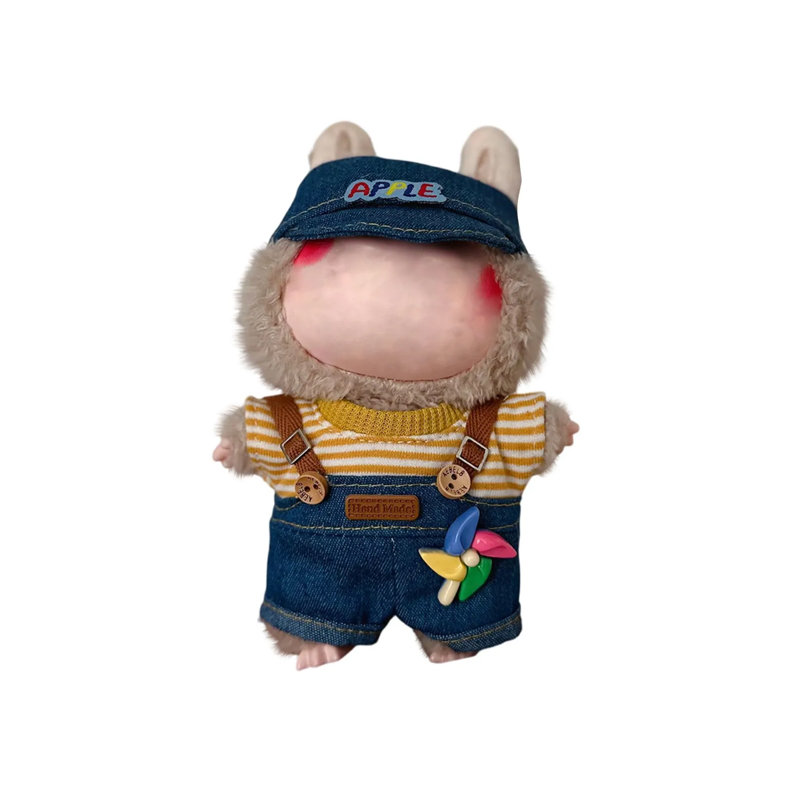 Conjunto de vestido rosa fofo de 17cm, roupas de boneca labubu, acessórios, roupas de boneca, brinquedo infantil, presente de menina